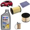 OP Kit tagliando 4 filtri + 4L olio Mobil FE 5W30 per Ford Focus III 1.5 TDCi gasolio 2010-2019