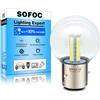 SOFOC Lampadina LED BA21D Bianca G40 6V-30V per Faro Moto Auto 1Pcs