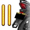 evermotor Illuminazione Targa Moto 12V 12 LED Indicatore di direzione a flusso Certificata E, Mini Impermeabile IP68, Per Scooter, ATV, Fuoristrada (Confezione Da 2, Luce Ambra, Luce decorativa)