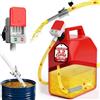 Cossify Pompa carburante con sensore di arresto automatico, 2,4 GPM, pompa di aspirazione dell'olio elettrica con 4 misure di adattatore, pompa elettrica per tanica, pompa di trasferimento carburante per