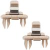 EZVEZS 2 Pezzi Clip per Parasole, Supporto per Parasole, Accessori per Parasole Auto, Clip per Parasole Senza Abbaglio per Audi A1 A3 A4 A5 Q3 Q5 A7 B6 B7 B8 S4 S5 (Beige)