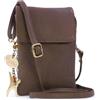 Catwalk Collection Handbags - Mini Borsa a Tracolla in Pelle - Borsa Porta Cellulare - Borsetta Donna per Smartphone - Piccola - Billie