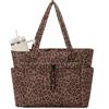 Wandering Nature Borsa Tote Donna con Cerniera & 40oz Tasca Elastica per Borraccia Borsa Università Donna Capiente per Laptop 15,6 Pollici per Viaggi Università e Lavoro (Brevetto in Corso)
