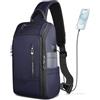 HEROIC KNIGHT Borsa a Tracolla da Uomo con Porta di Ricarica USB