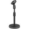 Vonyx TS03 - Supporto microfono per tavolo - Nero, supporto per microfono regolabile in altezza, con morsetto orientabile, piede universale e antiscivolo, ideale per streaming audio o conferenze