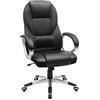 SONGMICS Poltrona Direzionale Ergonomica, Sedia Girevole Regolabile | Da Scrivania in Studio e Ufficio, con Rotelle, OBG22B