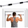 Relaxdays Barra trazioni per porta estensibile 60-100 cm, acciaio argentato | a pressione, portata 200 kg