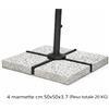 BIZZOTTO Marmette in Cemento Base Ombrellone cm. 50x50 - Set 4 Pezzi