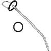 SuperLove Stainless Steel Curved Urethral Dilator with Silicone Glans Ring