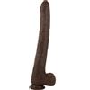 SuperLove Extra Long Realistic Silicone Dildo Brown Small