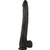 SuperLove Extra Long Realistic Silicone Dildo Black Large