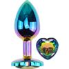 SuperLove Heart Anal Jewel Multicolor Small