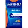 Valdispert Notte Intera, 30 Compresse, Integratore Sonno con Valeriana | Passiflora, Biancospino e Papavero California, Lento Rilascio, Senza Glutine