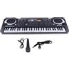 Tastiera per Pianoforte Digitale a 61 Tasti con Microfono Ricaricabile USB per