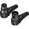 No 5X(Connettore XLR A 3 Pin Ad Angolo Retto Femmina XLR 3 Pin Presa S6650
