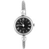 Joyzan Orologio Donna Piccolo Bracciale, Analogico Femminile Rotondo Quadrante Lega Aperto Polso Cinturino Gioielli con Cinturino in lega Movimento al Quarzo Alla Impermeabile per Regalo Ragazza