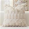 Artscope 1 Pezzi Natalizio Federe in Lana Corta Velluto Copricuscini Morbido Decorativo Fodere per Cuscino Lusso Stile per Divano Camera da Letto Albero di Natale e Cervo Beige 50x50 cm