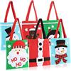 COM-FOUR® 6x sacchetti regalo per Natale, sacchetto regalo per Babbo | sacchetto regalo con manici - sacchetto in feltro con motivi natalizi 24 x 20 cm