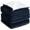 RUIKASI Plaid Coperta Pile Matrimoniale - 220x240 cm Coperta Termica Invernale Sherpa Morbida per Grande Letto Matrimoniale, Blu