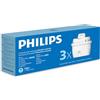Philips Water Cartucce filtranti sostitutive Filtrazione Avanzata, 3 unità, riducono MICROPLASTICA, CLORO, CALCARE, METALLI PESANTI, LA CONFEZIONE PUO VARIARE, Compatibile con Brita*