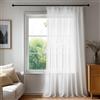 Deconovo Tende Trasparenti per Interni Voile con Nastro Arricciatore, Tende per Finestre e Soggiorno, Camera da Letto, Pannelli Leggeri Decorativi, Bianco, 200x260 cm, 1 Pezzo