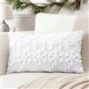 Artscope 1 Pezzi Natalizio Federe in Lana Corta Velluto Copricuscini Morbido Decorativo Fodere per Cuscino Lusso Stile per Divano Camera da Letto Fiocchi di Neve e Cervo Bianco 40x60 cm