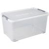 Allibert 225548 Handy Box più Coperchio a Clip e Rotella Trasparente plastica 80 x 50 x 39 cm 115 L