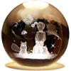 Graceever Luce notturna a sfera di cristallo, decorazione colorata e luminosa in vetro caldo (piccolo principe e volpe)