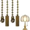 Nadinsta 2 Pezzi da 1 Metro Catenella Per Ventilatore Da Soffitto, Bronzo Catenella Per Luce e Ventilatore, Catena Vintage Con Sfera In Rilievo Per Ventilatore Da Soffitto In Metallo Catena