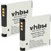 vhbw 2x batteria compatibile con Canon Powershot A2200, A3200 IS, A3300 IS, A3000 IS, A3100 IS, A3150 IS, A3350 IS fotocamera (600mAh, 3,6V, Li-Ion)