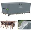Coperture per Mobili Impermeabile - 180X120X74Cm Copertura Tavolo Giardino Ester