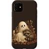 Halloween in October Custodia per iPhone 11 Carino Fantasma Raccoon Autunno Halloween