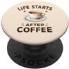 Hot Coffee Vibes Coffee Lover Life Hot Black Coffee Cafe Caffeine PopSockets PopGrip Adesivo