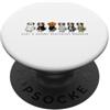 Funny Aussie Dog Pet Owner Halloween Gif Grafica spettrale di Halloween per gli amanti dei pastori australiani PopSockets PopGrip Adesivo