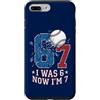 Boys Seventh Birthday Sports Meme Ts Custodia per iPhone 7 Plus/8 Plus 6 7 Baseball I was 6 Now I'm 7 boy settimo 7th Birthday