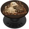 Halloween in October Carino Fantasma Raccoon Autunno Halloween PopSockets PopGrip Adesivo