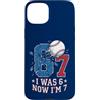 Boys Seventh Birthday Sports Meme Ts Custodia per iPhone 15 Plus 6 7 Baseball I was 6 Now I'm 7 boy settimo 7th Birthday