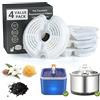 Diealles Shine Filtri Fontanella per Gatti, 4 Pezzi Filtri Fontana Gatto per Fontanella Animali Domestici, Filtri Ricambio per Fontana con Resina et Carbone Attivo per Fontana