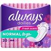 Always Dailies Normal To Go - Salvaslip fresco, 20 pezzi
