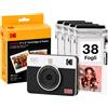 KODAK Mini Shot 3 Retro Fotocamera Istantanea 7,6x7,6cm, 38 Fogli, Bianca | Blue