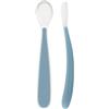 Chicco Set 2 Cucchiai In Silicone Morbido 6m+ Cucchiaio Svezzamento Con Punta Flessibile Salva-gengive Manico Lungo Ergonomico E Design Igienico Senza Bpa Confezione Da 2 Pezzi