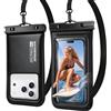 HAISSKY Custodia impermeabile galleggiante per telefono, confezione da 2, custodia | Custodia impermeabile per telefono, galleggia in acqua e touchscreen, riprese subacquee, adatta per iPhone/Samsung