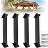 Hocomay 4 staffe per pergola, kit di staffe resistenti per travi in legno, pergola, gazebo, terrazza, patio