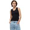 Tommy Jeans Tjw Essential Rib Tank Ext Dw0Dw20673, T-Shirt, Donna, Nero (Black), M