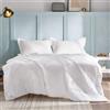 WAVVE, copripiumino 240x260 cm, coperta estiva, piumino estivo XXL 260x240, coperta estiva leggera, sottile, morbida e traspirante 240x260 cm, coperta in microfibra bianca (260x240 cm)