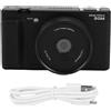 Gistuch Fotocamera digitale da 80 MP e 5K con schermo ribaltabile a 270 gradi, luce di riempimento a LED da 2,8 pollici, zoom ottico 18x, HD, videocamera da viaggio compatta per principianti e studenti, nera
