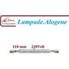 GlobalME 120W/118 R7s 230V 2 Lampade Alogene lineari 118mm