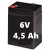 GlobalME BATTERIA RICARICABILE AL PIOMBO 6V 4 Ah