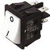 GlobalME Interruttore bipolare da incasso 35,5X25,5 foro incasso 30X18,8 Terminali faston 6,3 bianco-rosso