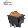 GlobalME Interruttore bipolare da incasso 35,5X25,5 foro incasso 30X18,8 Terminali faston 6,3 giallo
